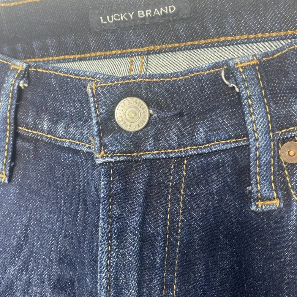 Lucky Brand Mens 31 x 32 410 Athletic Slim Leg Stretch Denim Jeans Dark Wash - Picture 5 of 12